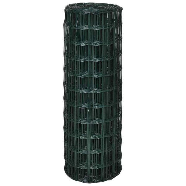 vidaXL Euro Fence Steel 25x0.8 m Green