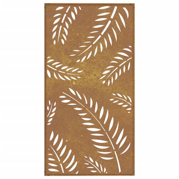 vidaXL Garden Wall Decoration 105x55 cm Corten Steel Leaf Design