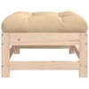 vidaXL Garden Footstool with Cushion Solid Wood Pine