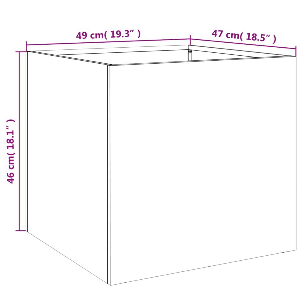 vidaXL Planter Anthracite 49x47x46 cm Steel