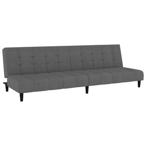 vidaXL 2-Seater Sofa Bed Dark Grey Velvet