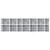 vidaXL Sun Lounger with Grey Check Pattern Cushion Solid Teak Wood