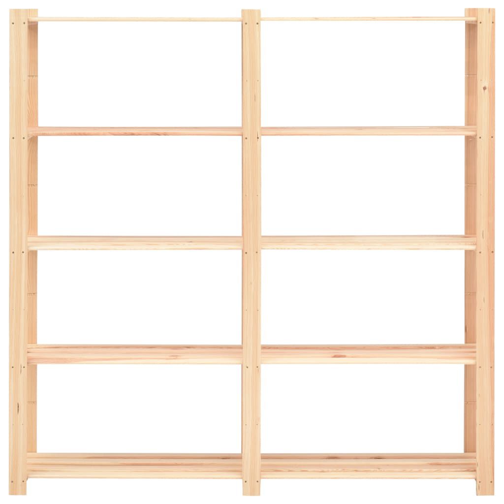 vidaXL 5-Tier Storage Racks 3 pcs 170x38x170 cm Solid Pinewood 500 kg