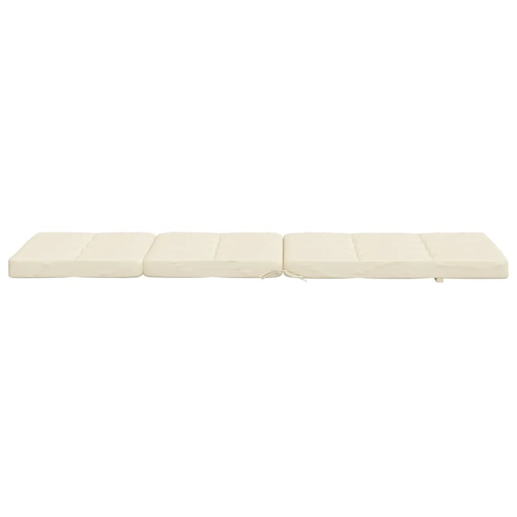 vidaXL Deck Chair Cushions 2 pcs Cream Oxford Fabric
