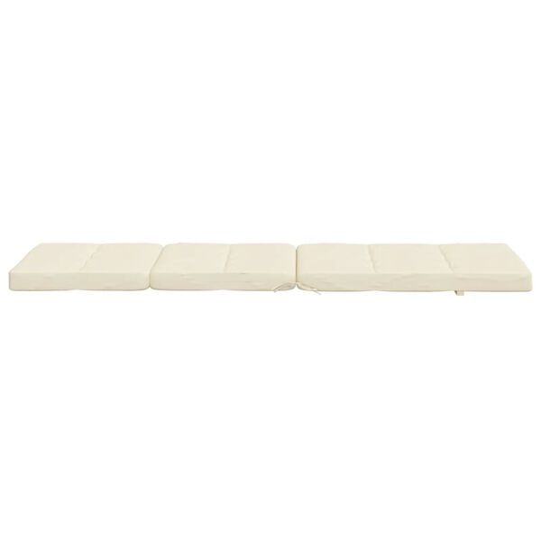 vidaXL Deck Chair Cushions 2 pcs Cream Oxford Fabric