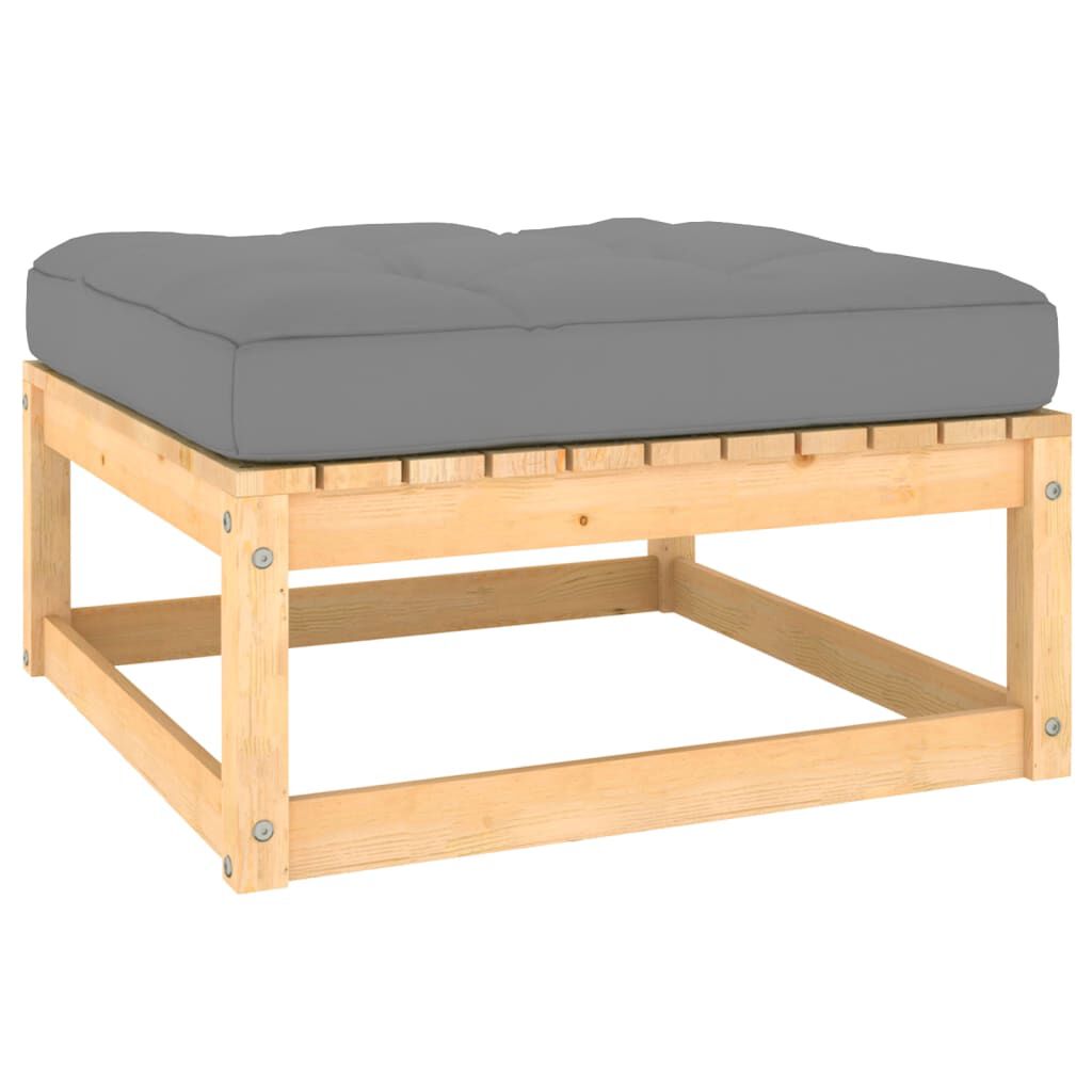 vidaXL 10 Piece Garden Lounge Set with Cushions Solid Pinewood