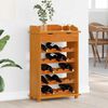 vidaXL Wine Rack Brown 90 x 60 x 30 cm Solid pine wood