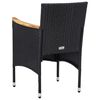 vidaXL 3 Piece Garden Dining Set Black