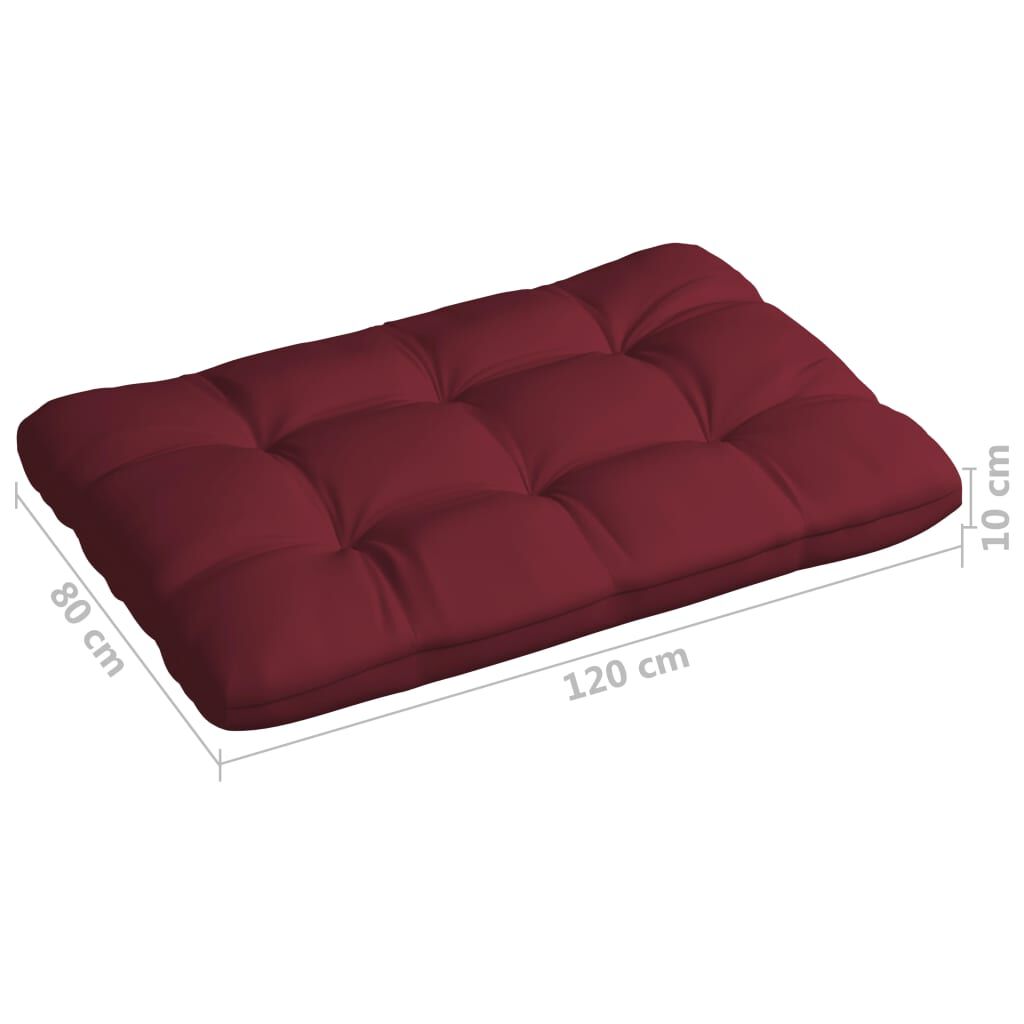 vidaXL Pallet Sofa Cushions 7 pcs Wine Red