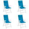 vidaXL Highback Chair Cushions 4 pcs Light Blue Oxford Fabric