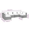 vidaXL 6 Piece Garden Lounge Set with Cushions Poly Rattan Black