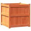 vidaXL Garden Planter Wax Brown 60x60x60 cm Solid Wood Pine