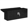 vidaXL Storage Box Black 50x15x20.5 Aluminium