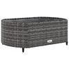 vidaXL 6 Piece Garden Sofa Set with Cushions Grey Poly Rattan