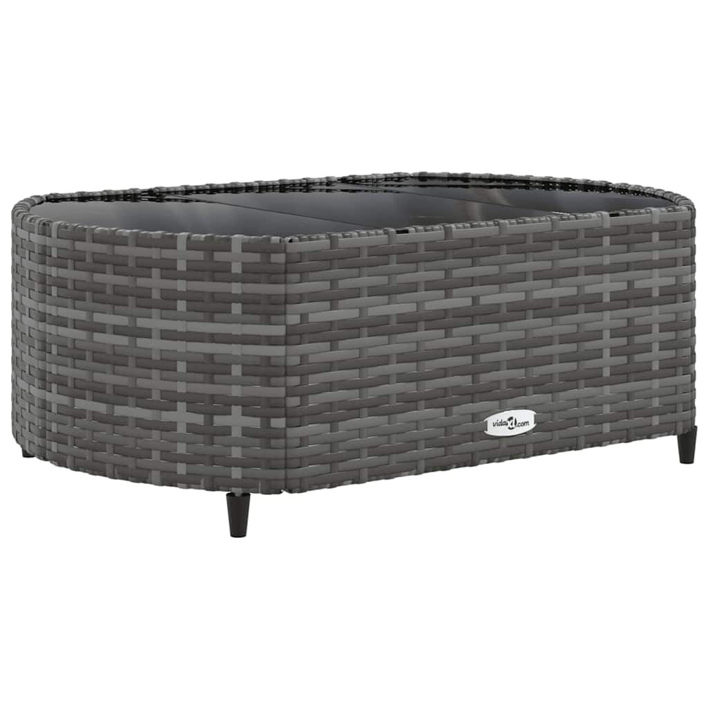 vidaXL 6 Piece Garden Sofa Set with Cushions Grey Poly Rattan