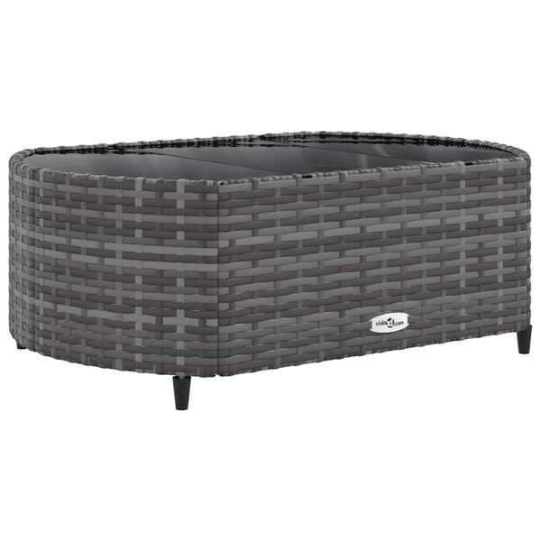vidaXL 6 Piece Garden Sofa Set with Cushions Grey Poly Rattan