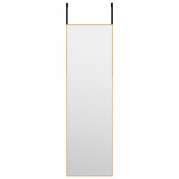 vidaXL Door Mirror Gold 30x100 cm Glass and Aluminium