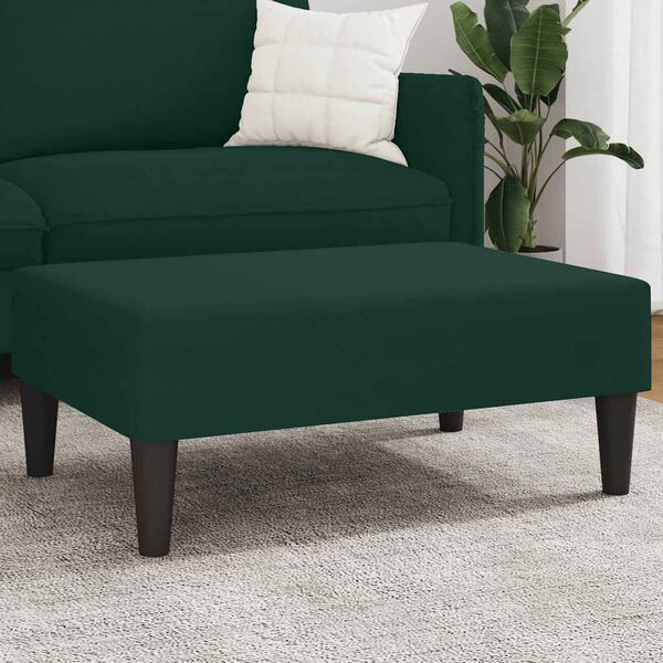 vidaXL Footstool Dark Green 77x55x31 cm Velvet