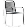 vidaXL Garden Chairs 4 pcs Cotton Rope and Steel Black