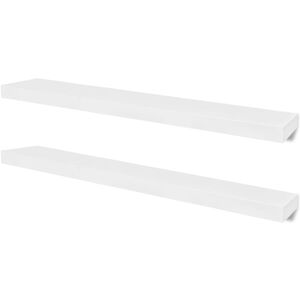 vidaXL Wall Shelves 4 pcs White 100 cm