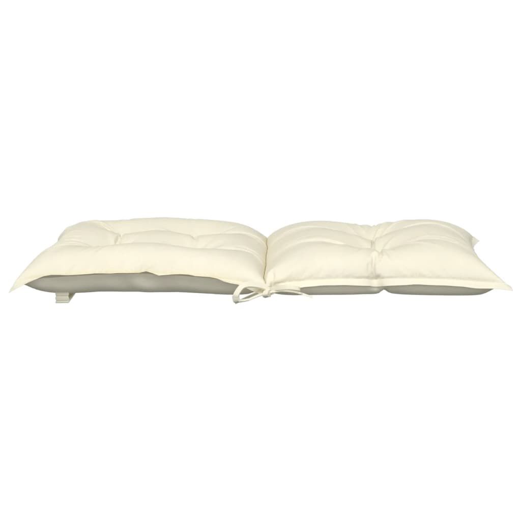vidaXL Garden Lowback Chair Cushions 4 pcs Cream 100x50x7 cm Fabric