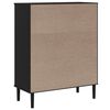 vidaXL Highboard SENJA Rattan Look Black 90x40x112cm Solid Wood Pine