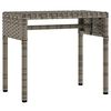 vidaXL Sun Lounger with Canopy and Table Grey Poly Rattan
