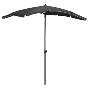 vidaXL Garden Parasol with Pole 200x130 cm Anthracite