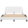 vidaXL Bed Frame without Mattress "Zadar" White 137x190 cm Faux Leather