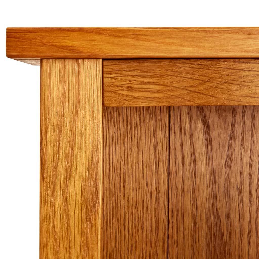 vidaXL Bookcase 45x22.5x82 cm Solid Oak Wood