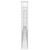 vidaXL U-shape Gabion Basket with 4 Posts Iron 380x20x150 cm
