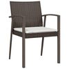 vidaXL 7 Piece Garden Dining Set with Cushions Poly Rattan and Steel