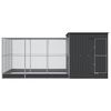 vidaXL Aviary with Extension Silver 497x303x216 cm Steel