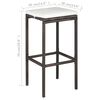 vidaXL 5 Piece Garden Bar Set with Cushions Poly Rattan Brown