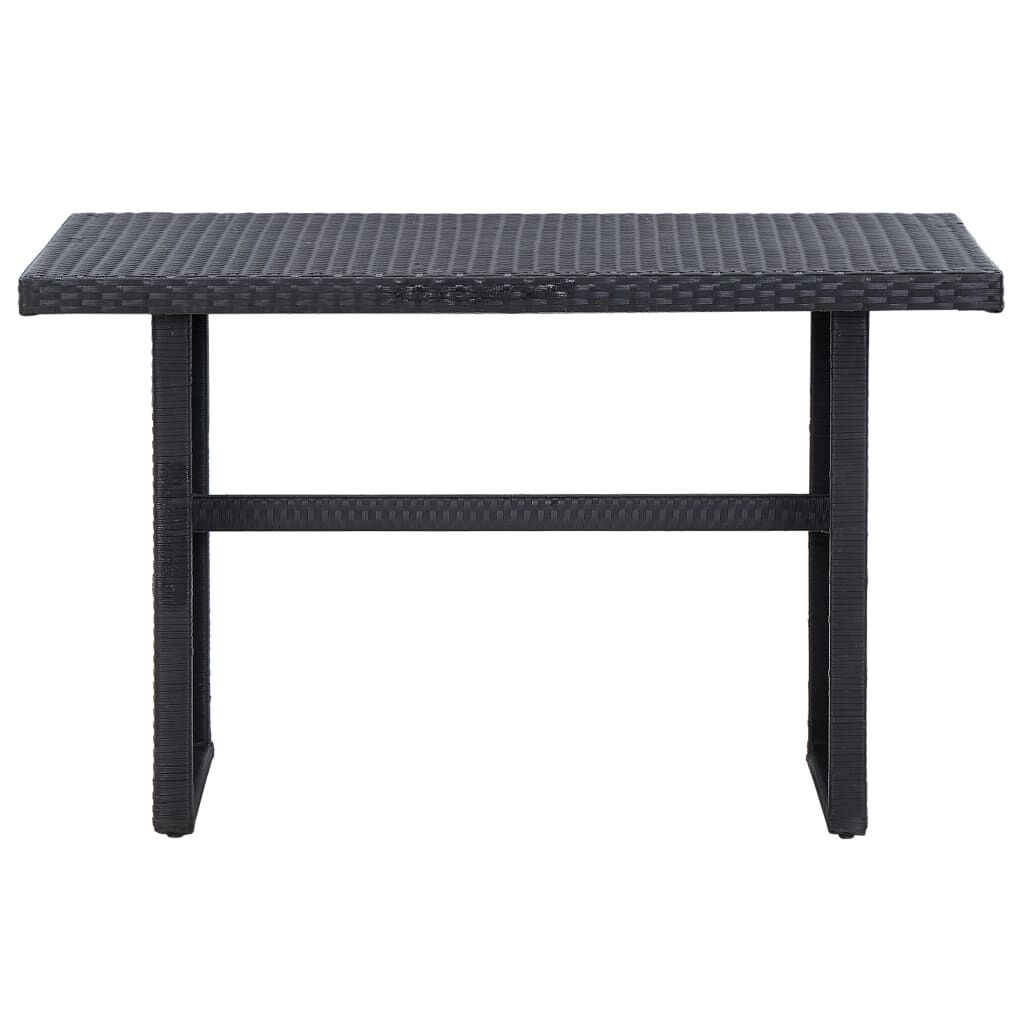 vidaXL 3 Piece Garden Lounge Set with Cushions Poly Rattan Black