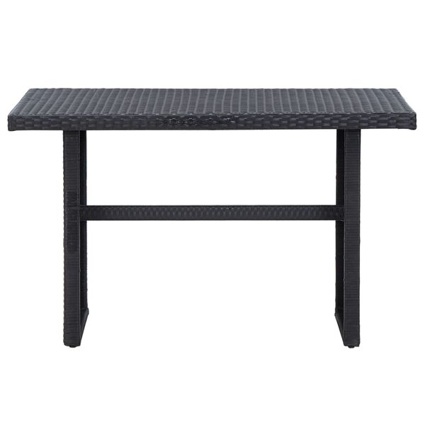vidaXL 3 Piece Garden Lounge Set with Cushions Poly Rattan Black