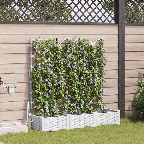 vidaXL Garden White 120 x 40 x 126 cm Steel