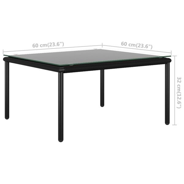 vidaXL 8 Piece Garden Lounge Set with Cushions Black PVC