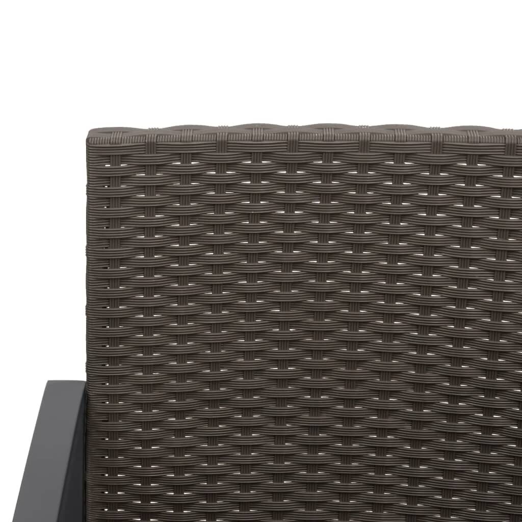 vidaXL Garden Dining Chairs 2 pcs Black PP Rattan