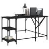 vidaXL Desk Black 139x139x75 cm Engineered Wood