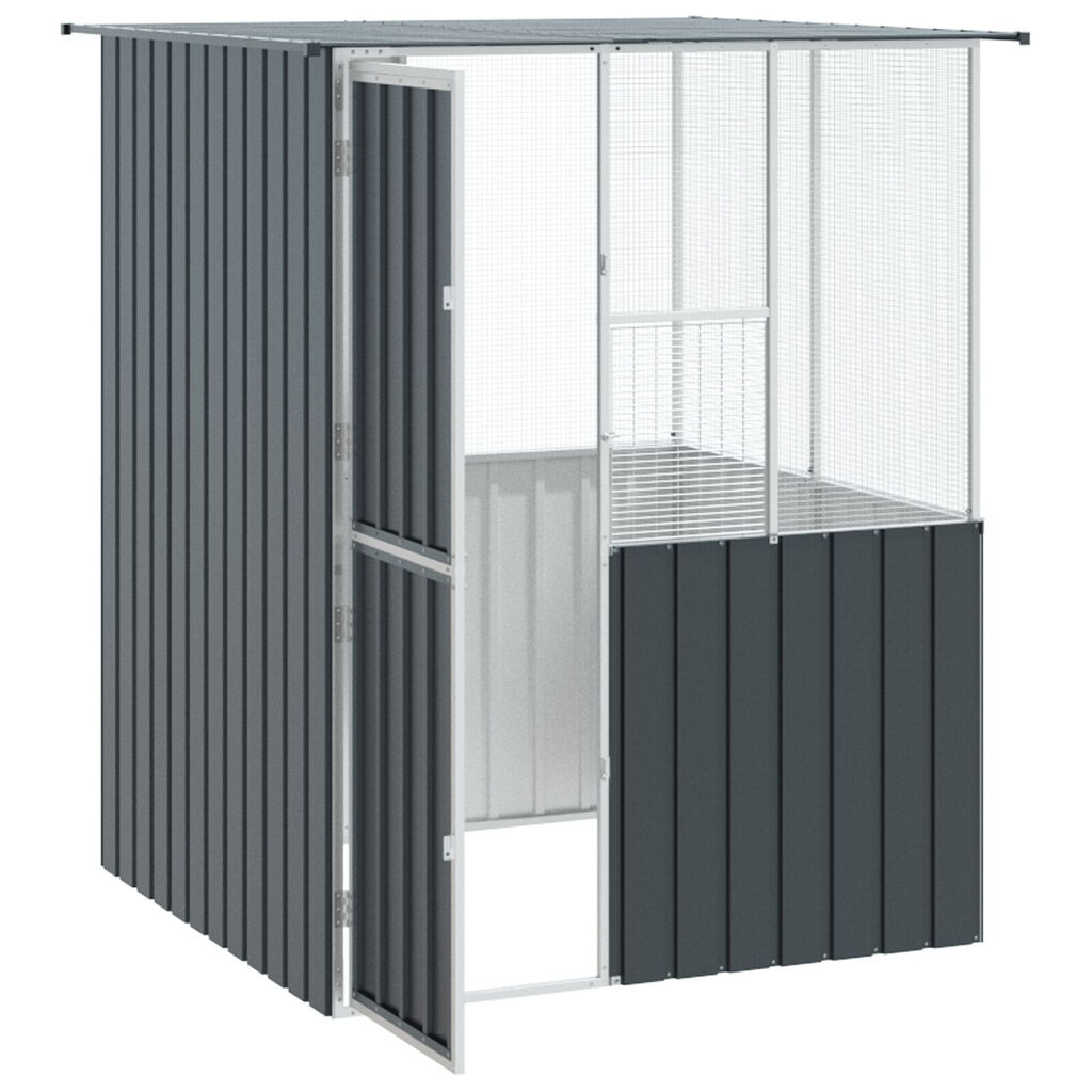 vidaXL Bird Cage Anthracite 215x78x200 cm Galvanised Steel