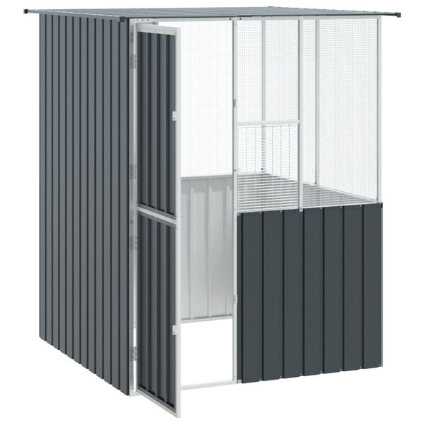 vidaXL Bird Cage Anthracite 215x78x200 cm Galvanised Steel