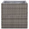 vidaXL Garden Planter Grey 80x80x80 cm Poly Rattan