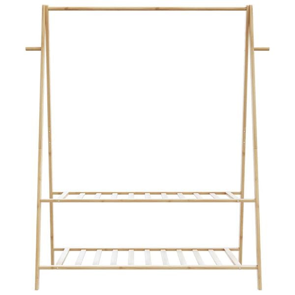 vidaXL Clothes Rack with Shelves 132x45.5x150.5 cm Bamboo