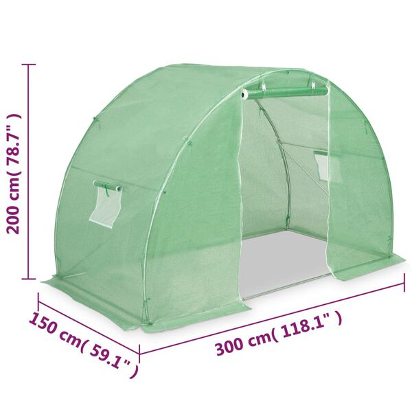vidaXL Greenhouse 4.5m² 300x150x200 cm