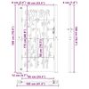 vidaXL Garden Gate 105x180 cm Corten Steel Bamboo Design