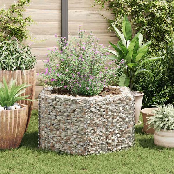 vidaXL Hexagonal Gabion Raised Bed 100x90x50 cm