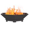 vidaXL Fire Pit Black 100 x 100 x 28 cm Steel