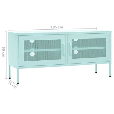 vidaXL TV Cabinet Mint 105x35x50 cm Steel