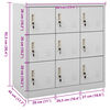 vidaXL Locker Cabinet Light Grey 90x45x92.5 cm Steel